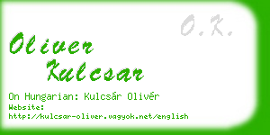 oliver kulcsar business card