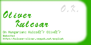 oliver kulcsar business card